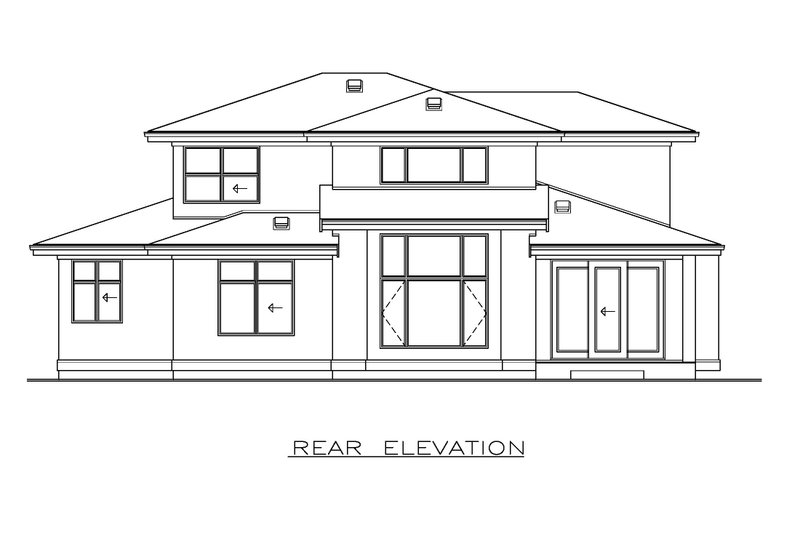 House Plan Design - Exterior - Rear Elevation for Ranch House Plan #1100-186 - 5 bed, 3 bath