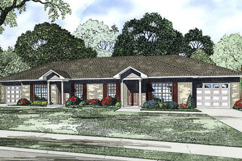 Architectural House Design - Ranch Exterior - Front Elevation Plan #17-2448