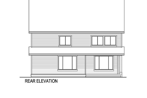 Exterior - Rear Elevation for Farmhouse House Plan #569-58 - 5 bed, 4 bath