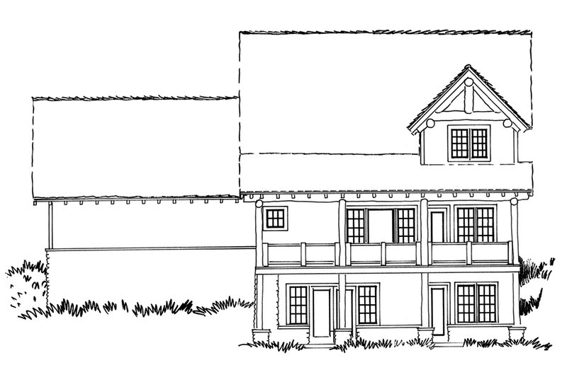 House Design - Exterior - Rear Elevation for Cabin House Plan #942-41 - 5 bed, 3.5 bath