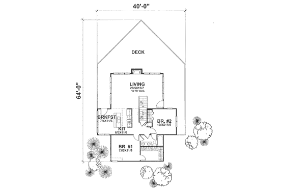 Floor Plan - Main Floor House Plan #50-120 - 3 bed, 2 bath