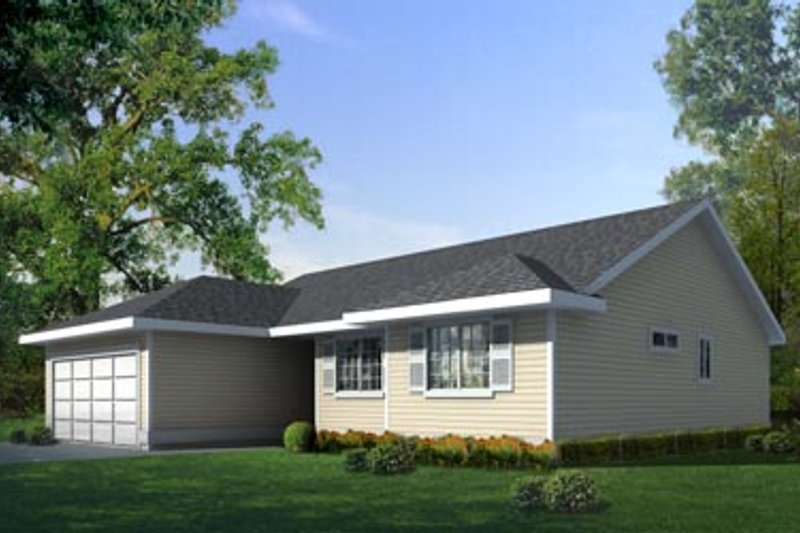 Architectural House Design - Ranch Exterior - Front Elevation Plan #100-449
