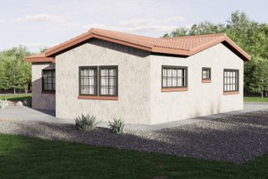 Exterior - Front Elevation 4 for Adobe / Southwestern House Plan #1106-154 - 2 bed, 2 bath