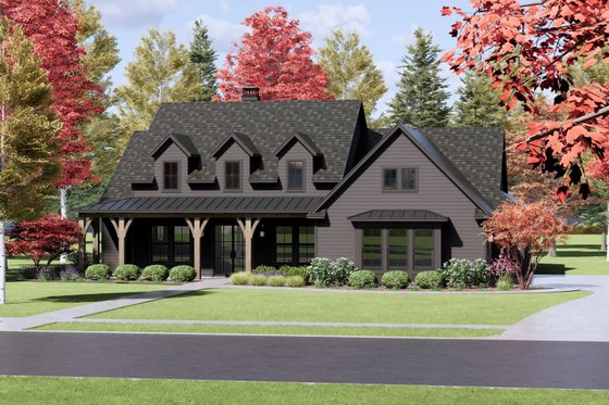Exterior - Front Elevation 6 for Farmhouse House Plan #1096-66 - 4 bed, 3 bath