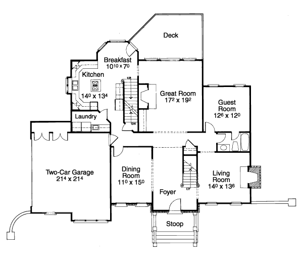 European Floor Plan - Main Floor Plan #429-17