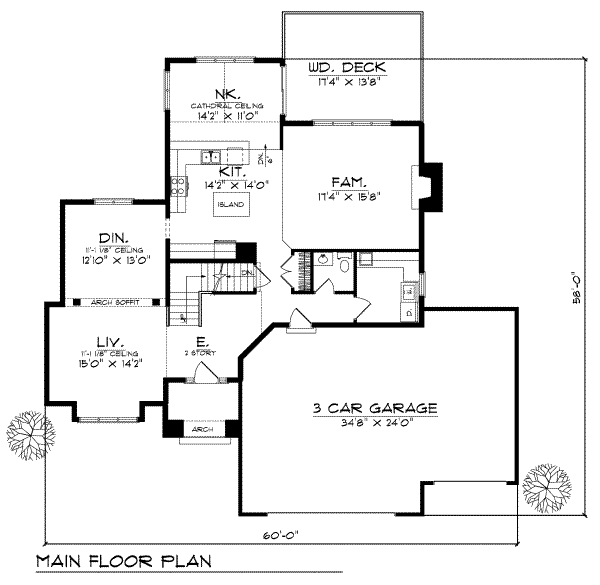 European Floor Plan - Main Floor Plan #70-426