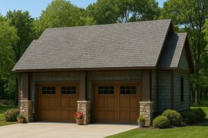 Craftsman Exterior - Front Elevation Plan #17-2579