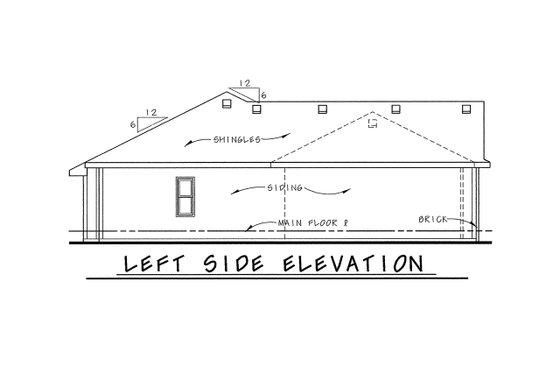 Exterior - Other Elevation for Traditional House Plan #20-2091 - 3 bed, 2 bath