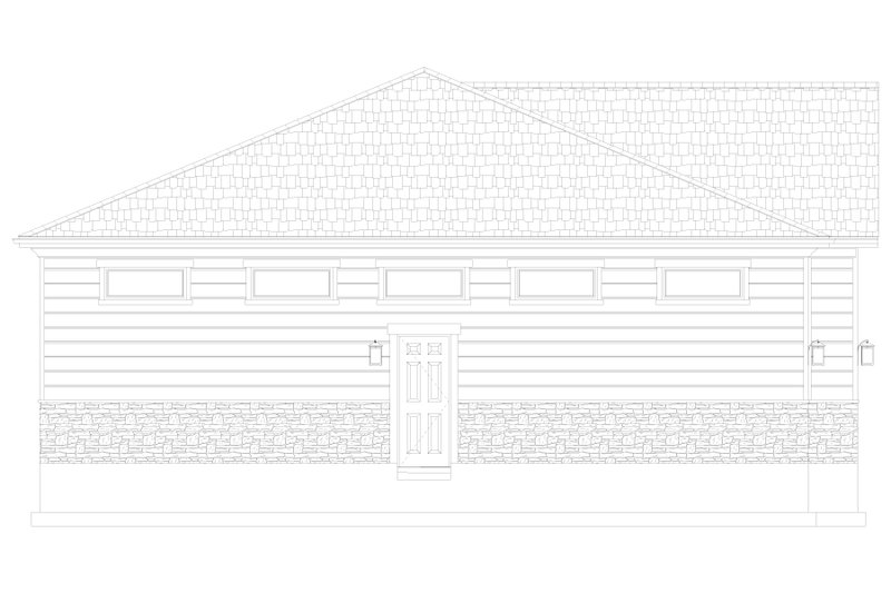 Architectural House Design - Exterior - Other Elevation 2 for Craftsman House Plan #1060-156, 1 bath