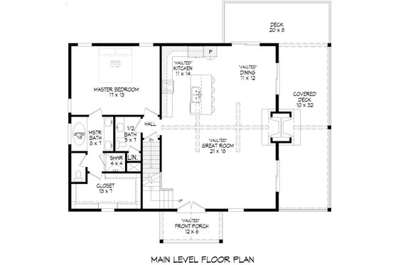 Floor Plan - Main Floor for Colonial House Plan #932-1035 - 5 bed, 3.5 bath