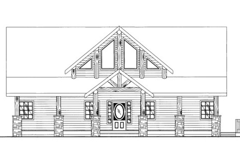 House Plan Design - Cabin Exterior - Front Elevation Plan #117-773