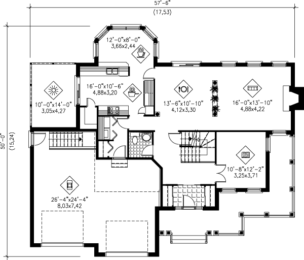 Farmhouse Floor Plan - Main Floor Plan #25-2195