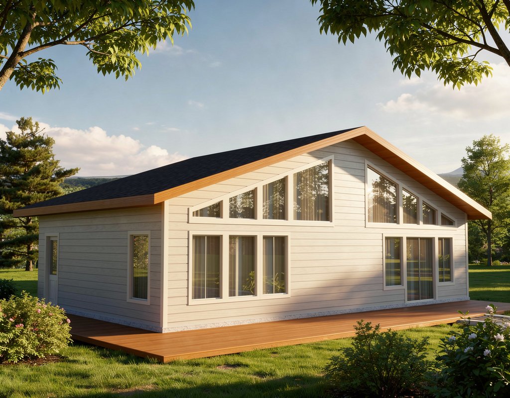 Exterior - Front Elevation 2 for Bungalow House Plan #117-1103 - 1 bed, 1.5 bath