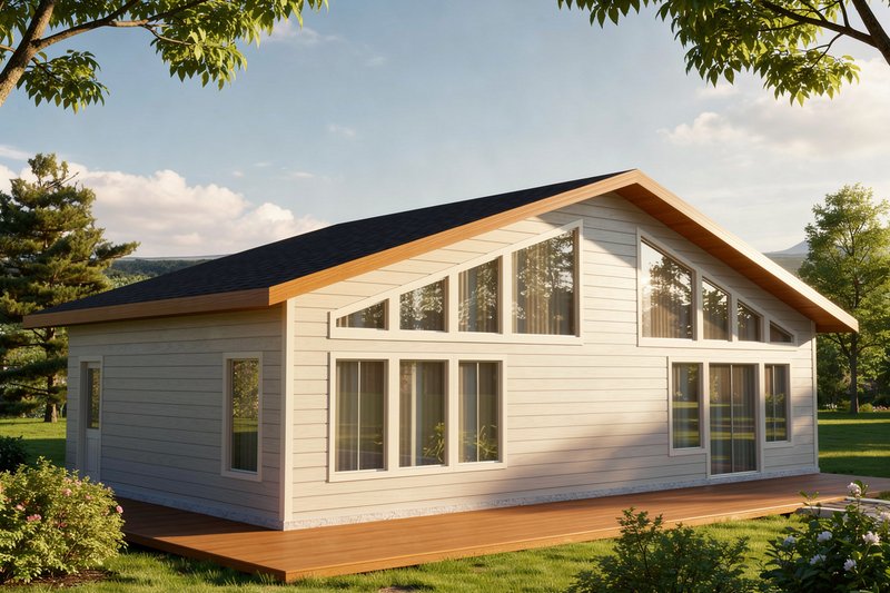 Dream House Plan - Exterior - Front Elevation 2 for Bungalow House Plan #117-1103 - 1 bed, 1.5 bath