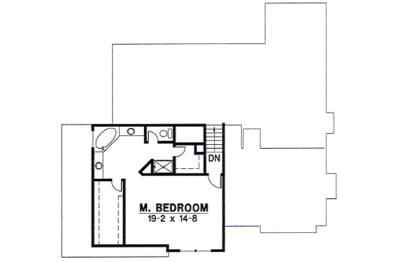 Floor Plan - Upper Floor for Traditional House Plan #67-705 - 4 bed, 3 bath