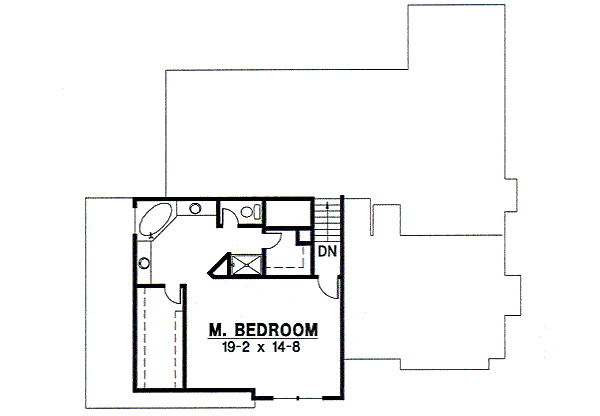 Traditional Floor Plan - Upper Floor Plan #67-705