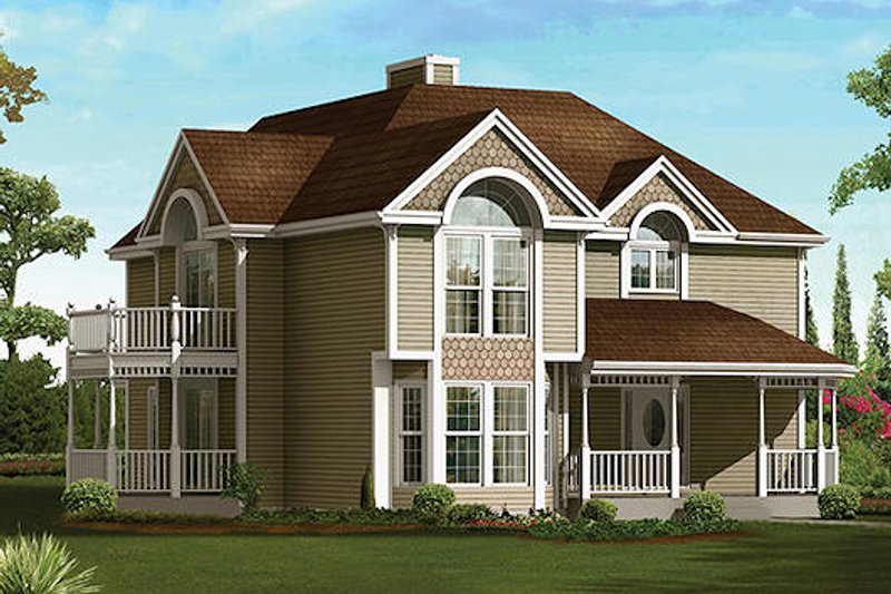 Victorian Style House Plan - 3 Beds 2.5 Baths 2406 Sq/Ft Plan #57-546