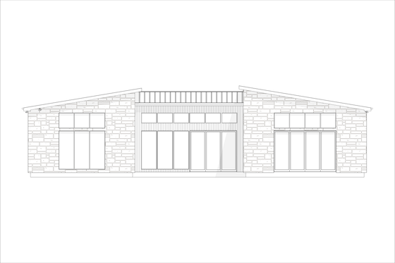 Exterior - Rear Elevation 1 for Modern House Plan #1127-17 - 3 bed, 2.5 bath