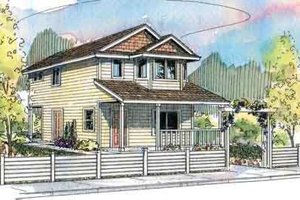 Southern Exterior - Front Elevation Plan #124-505