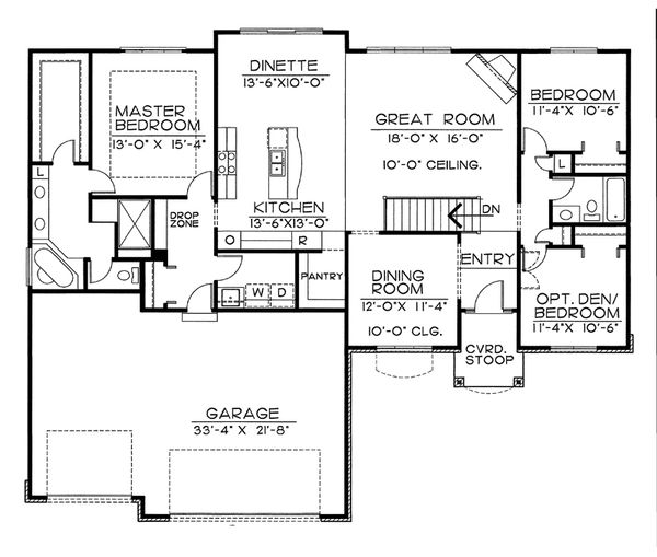 Home Plan - European Floor Plan - Main Floor Plan #20-2151