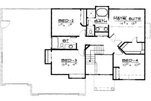 Floor Plan - Upper Floor for Traditional House Plan #308-116 - 4 bed, 2.5 bath