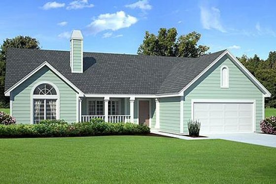 Exterior - Front Elevation for Traditional House Plan #312-433 - 3 bed, 2.5 bath
