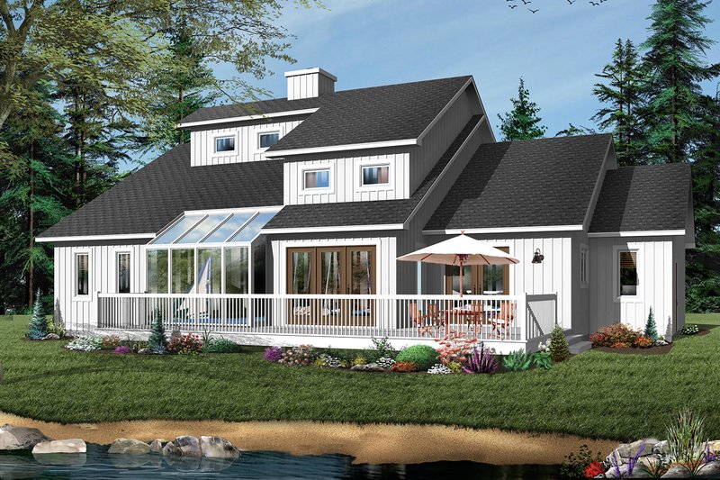 Contemporary Style House Plan 3 Beds 2.5 Baths 2100 Sq/Ft Plan 23