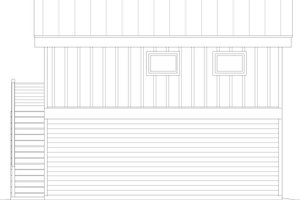 Exterior - Rear Elevation for Contemporary House Plan #932-669, 1 bath
