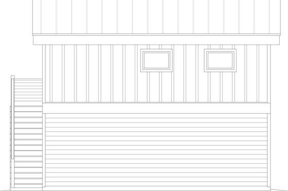 Exterior - Rear Elevation for Contemporary House Plan #932-669, 1 bath