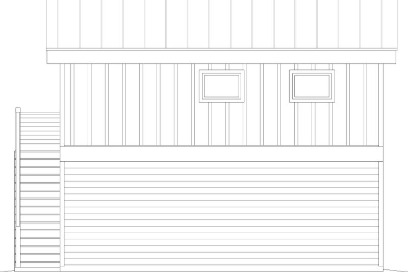 Home Plan - Exterior - Rear Elevation for Contemporary House Plan #932-669, 1 bath