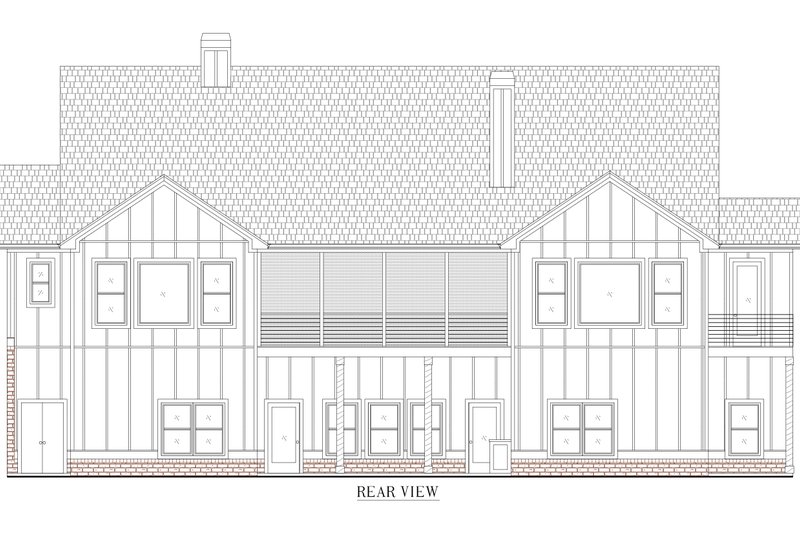 Dream House Plan - Exterior - Rear Elevation 1 for Craftsman House Plan #437-140 - 4 bed, 5.5 bath