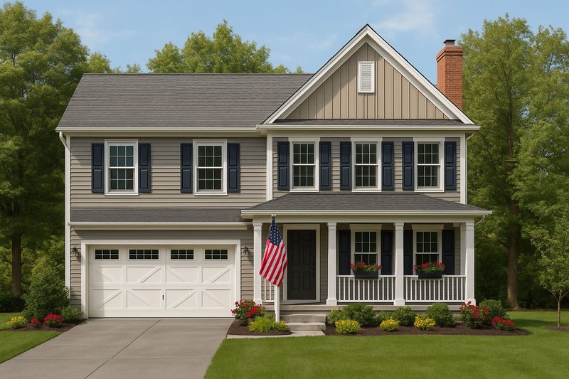 House Blueprint - Traditional Exterior - Front Elevation Plan #20-2580