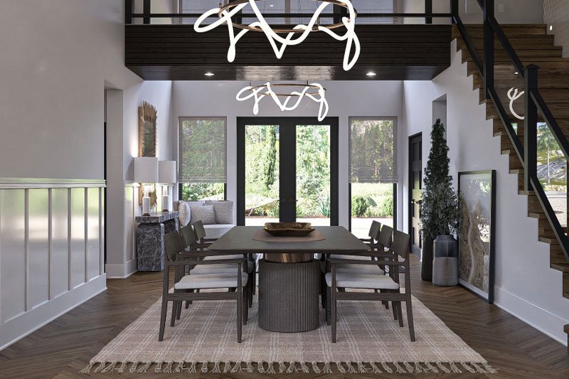 House Blueprint - Interior - Dining Room for Barndominium House Plan #455-385 - 6 bed, 5.5 bath