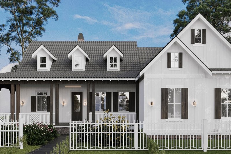 House Plan Design - Farmhouse Exterior - Front Elevation Plan #54-419