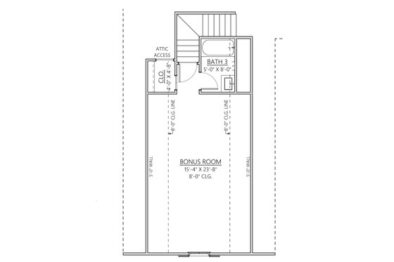 Floor Plan - Upper Floor for Craftsman House Plan #1094-2 - 3 bed, 3.5 bath