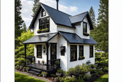 Cabin Style House Plan - 1 Beds 2 Baths 664 Sq/Ft Plan #515-52 Exterior 