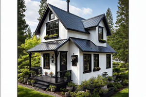 Cabin Exterior - Front Elevation Plan #515-52