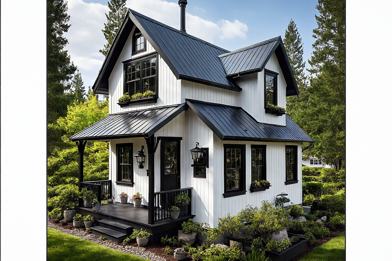 Cabin Style House Plan - 1 Beds 2 Baths 664 Sq/Ft Plan #515-52 Exterior
