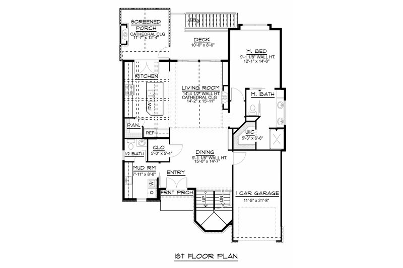 Home Plan - Floor Plan - Main Floor for Craftsman House Plan #1064-13 - 5 bed, 2.5 bath
