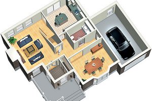 Photo for European House Plan #25-4156 - 3 bed, 1.5 bath