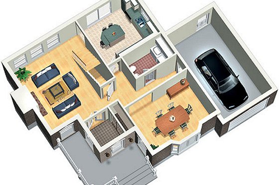 Photo for European House Plan #25-4156 - 3 bed, 1.5 bath