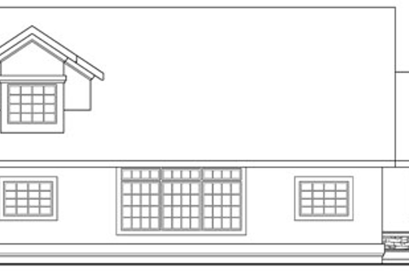 Home Plan - Exterior - Rear Elevation for European House Plan #124-817 - 3 bed, 2.5 bath