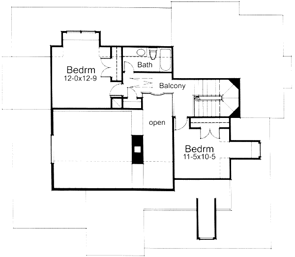 House Plan Design - Farmhouse Floor Plan - Upper Floor Plan #120-118