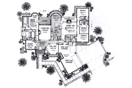 Floor Plan - Main Floor for European House Plan #310-943 - 4 bed, 3.5 bath