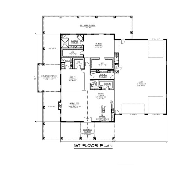 Dream House Plan - Country Floor Plan - Main Floor Plan #1064-278