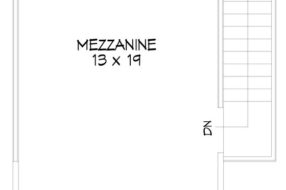 Floor Plan - Upper Floor for Bungalow House Plan #932-625, 1 bath