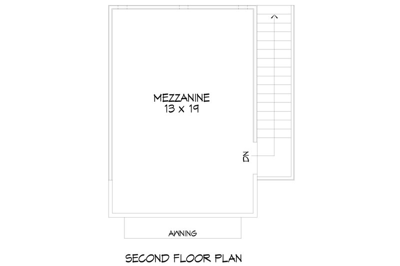 House Blueprint - Floor Plan - Upper Floor for Bungalow House Plan #932-625, 1 bath
