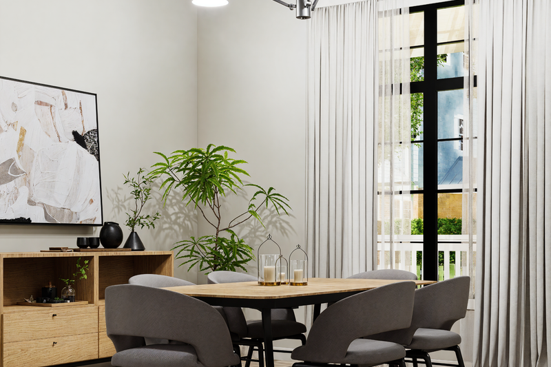 Architectural House Design - Interior - Dining Room for Farmhouse House Plan #54-677 - 3 bed, 2 bath