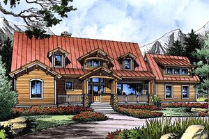 House Blueprint - Craftsman Exterior - Front Elevation Plan #417-276