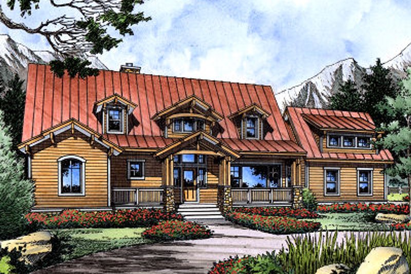 House Blueprint - Craftsman Exterior - Front Elevation Plan #417-276